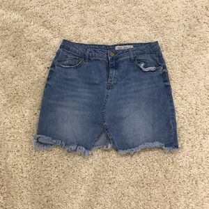 Papaya Denim Mini Skirt